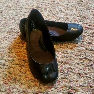 Black lace decal B.O.C. flats size 8
